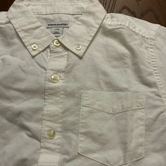 NWT Amazon Essentials Long-Sleeve Button-Down 100% Cotton boys size Large 10 - Picture 3 of 11